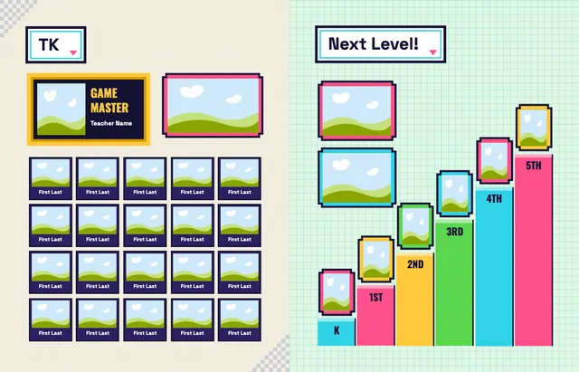 Arcade template, pages 22 and 23