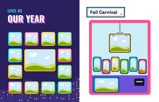 Arcade template, pages 24 and 25