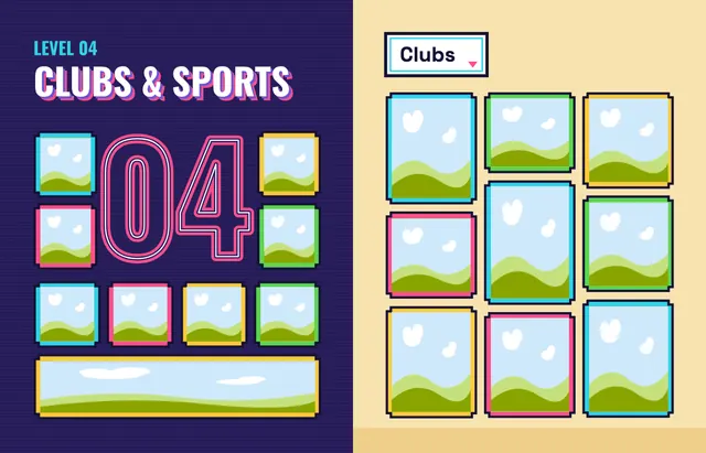 Arcade template, pages 38 and 39