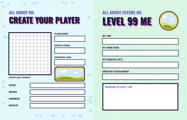 Arcade template, pages 46 and 47