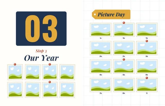 Around the World template, pages 24 and 25