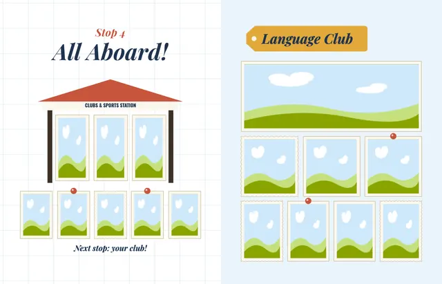 Around the World template, pages 38 and 39