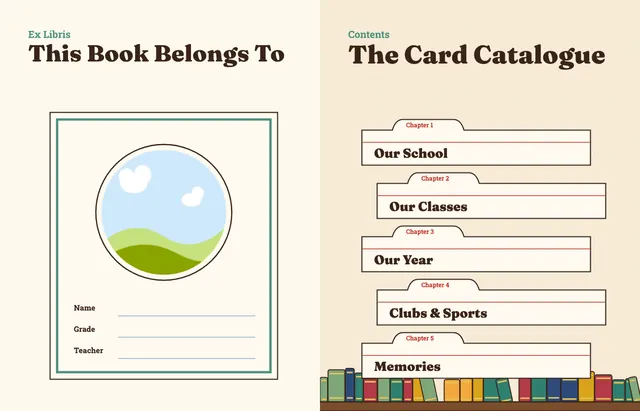 Bookworm template, pages 2 and 3