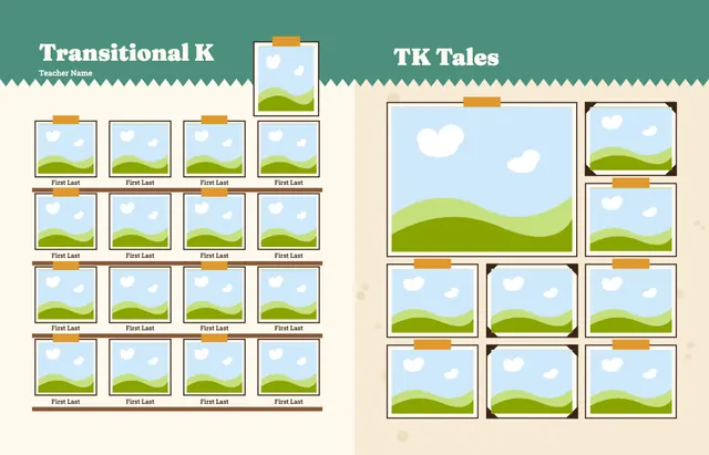 Bookworm template, pages 10 and 11