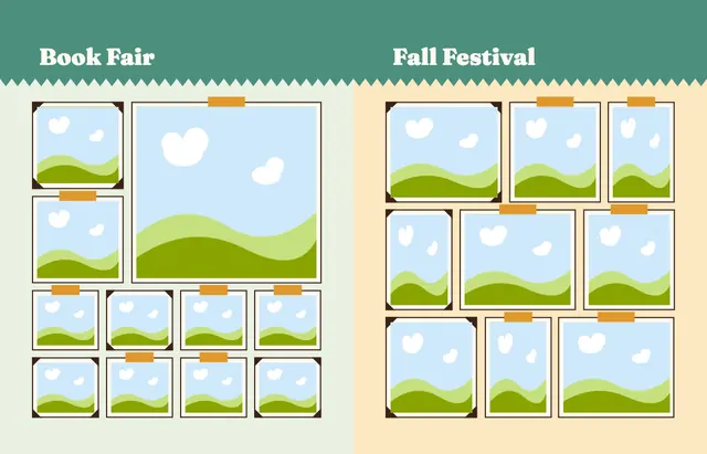 Bookworm template, pages 26 and 27