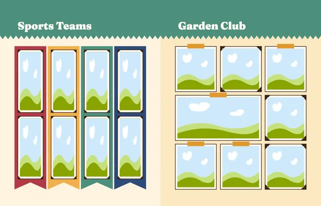 Bookworm template, pages 40 and 41