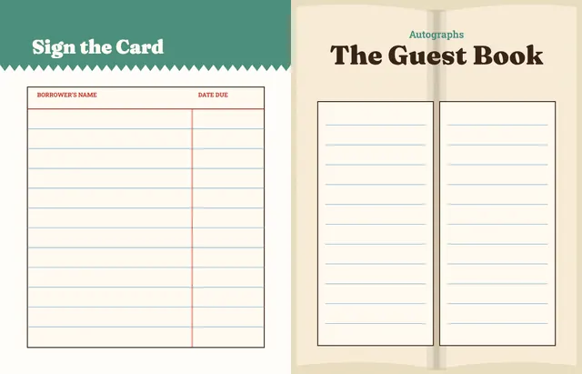 Bookworm template, pages 48 and 49