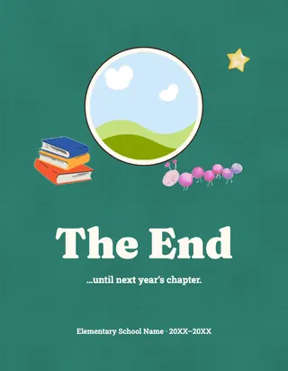 Bookworm template, back cover