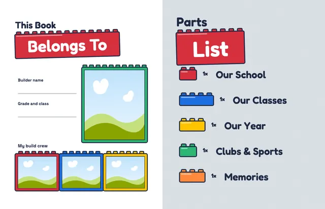 Building Blocks template, pages 2 and 3