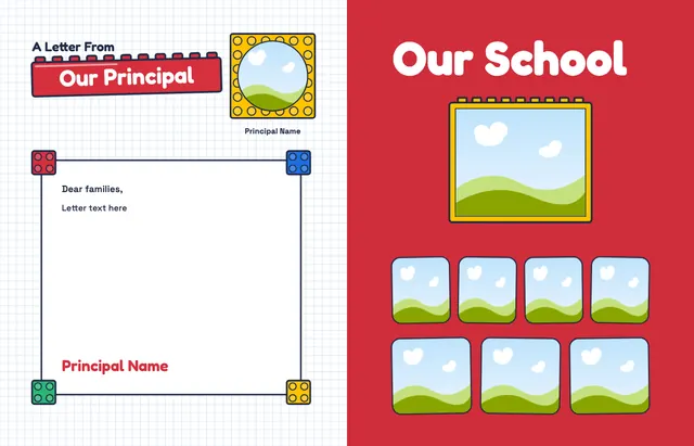 Building Blocks template, pages 4 and 5