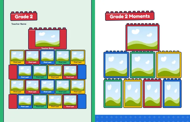Building Blocks template, pages 14 and 15