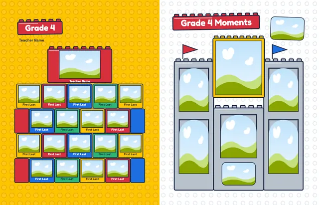 Building Blocks template, pages 18 and 19