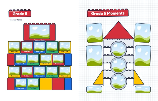 Building Blocks template, pages 20 and 21