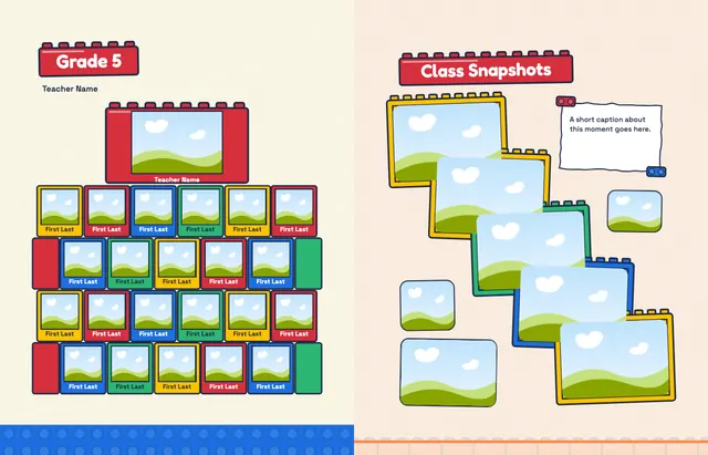 Building Blocks template, pages 22 and 23