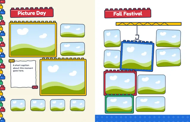 Building Blocks template, pages 26 and 27