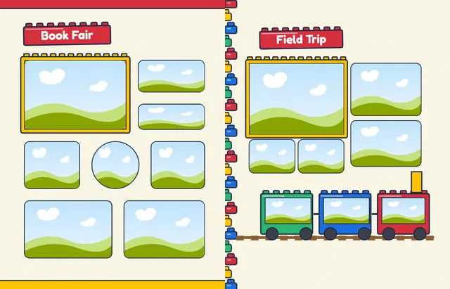 Building Blocks template, pages 28 and 29