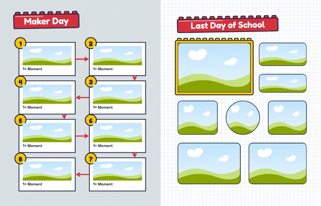 Building Blocks template, pages 36 and 37