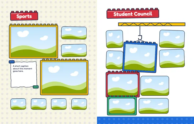 Building Blocks template, pages 40 and 41
