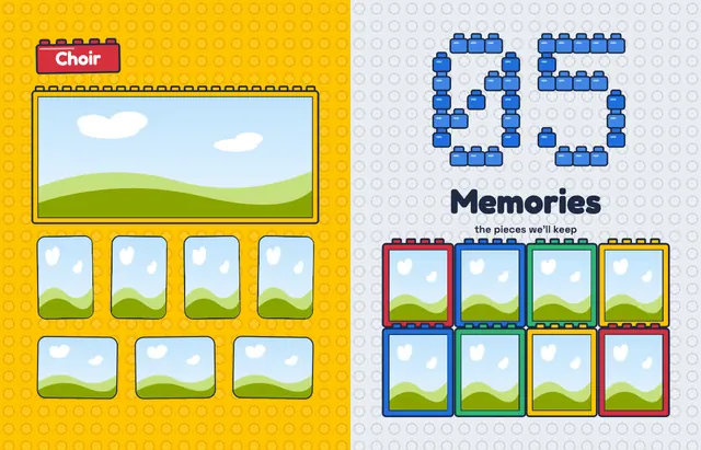 Building Blocks template, pages 42 and 43