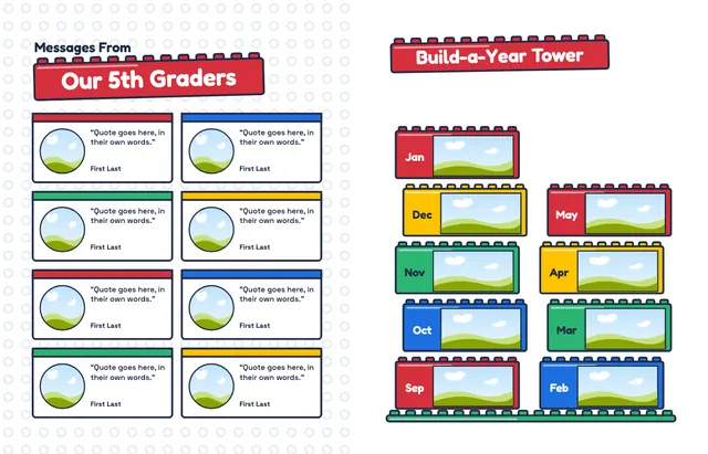 Building Blocks template, pages 44 and 45