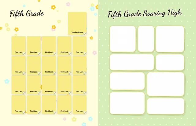 Busy Bees template, pages 22 and 23