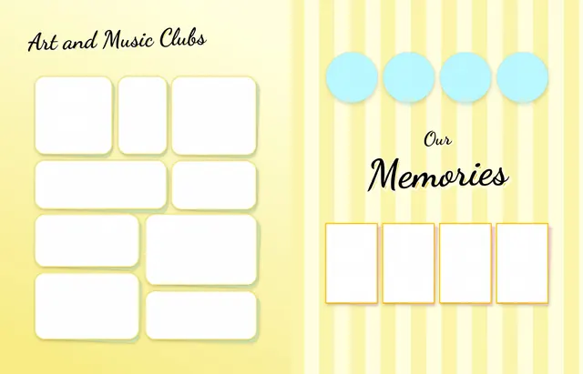 Busy Bees template, pages 42 and 43