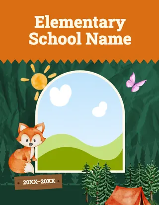 Camp Adventure template, cover