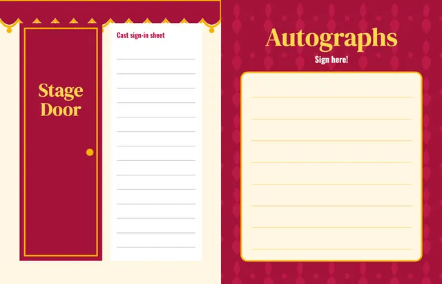 Center Stage template, pages 48 and 49