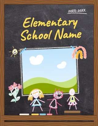 Chalk It Up yearbook template cover
