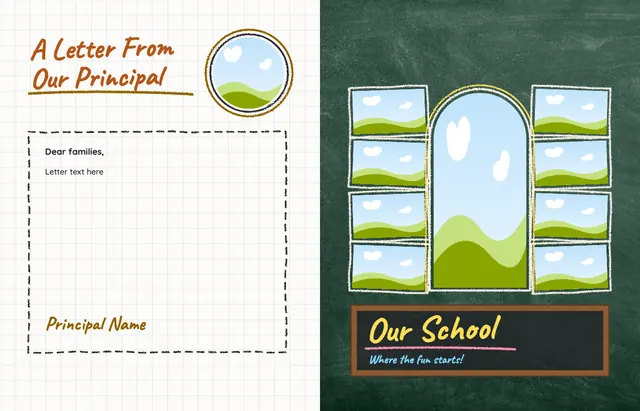 Chalk It Up template, pages 4 and 5