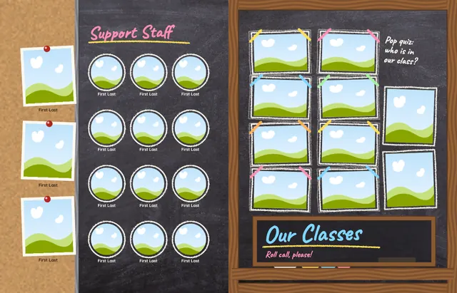 Chalk It Up template, pages 8 and 9