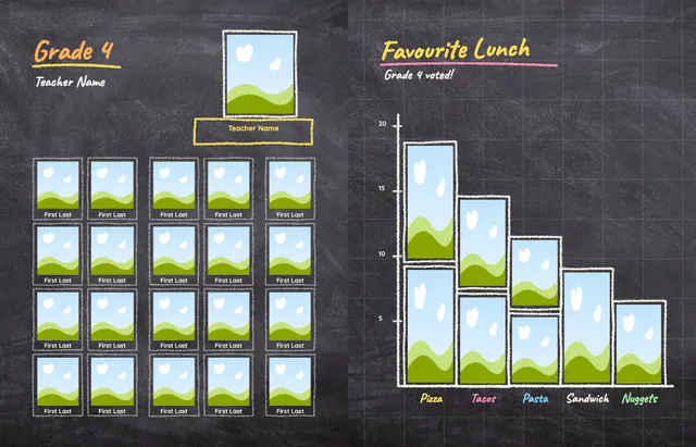 Chalk It Up template, pages 18 and 19