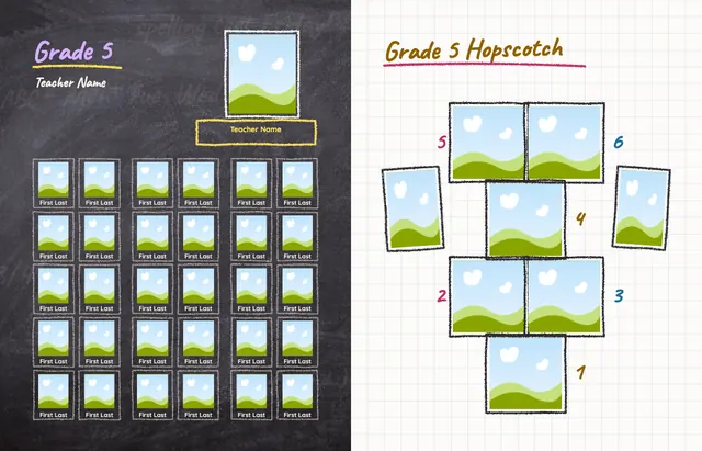 Chalk It Up template, pages 20 and 21