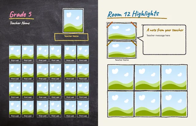 Chalk It Up template, pages 22 and 23