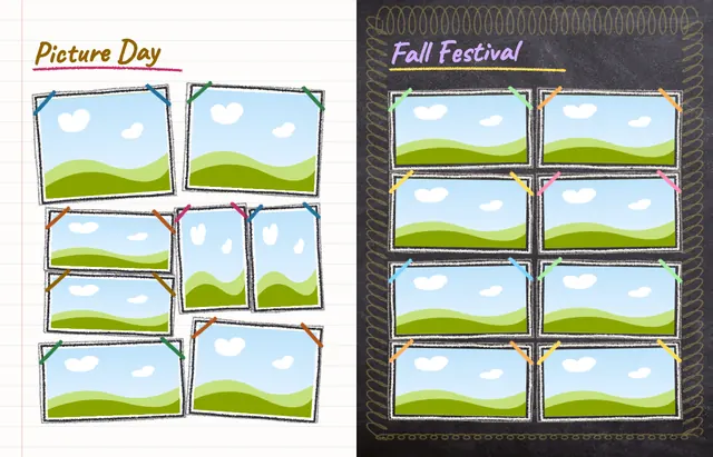 Chalk It Up template, pages 26 and 27