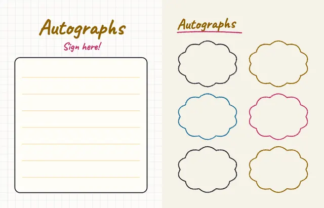 Chalk It Up template, pages 48 and 49