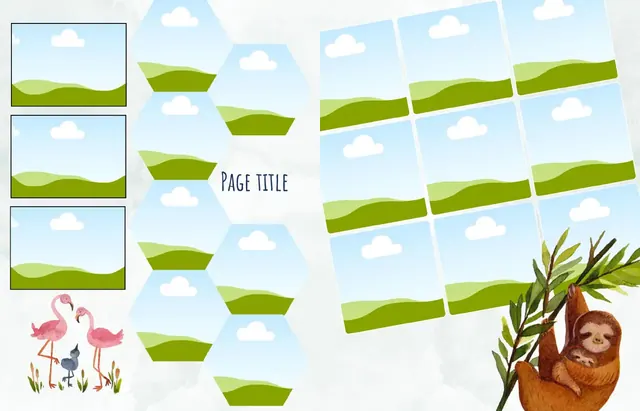 Colorful Journeys template, pages 6 and 7