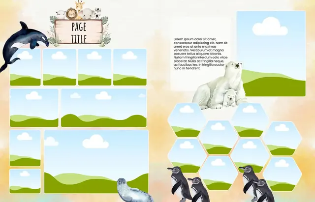 Colorful Journeys template, pages 24 and 25
