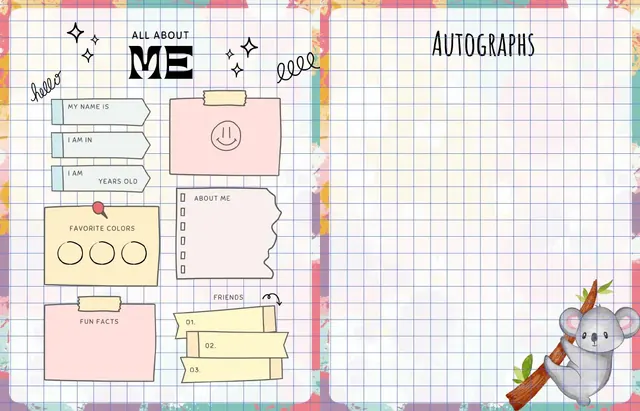 Colorful Journeys template, pages 48 and 49