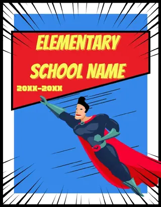 Comic Book template, cover