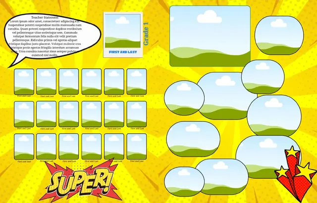 Comic Book template, pages 12 and 13