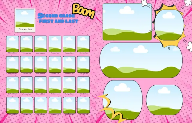 Comic Book template, pages 14 and 15