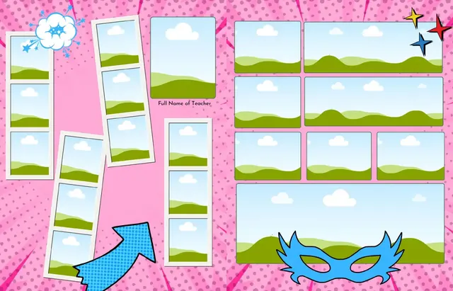Comic Book template, pages 30 and 31