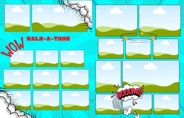 Comic Book template, pages 42 and 43