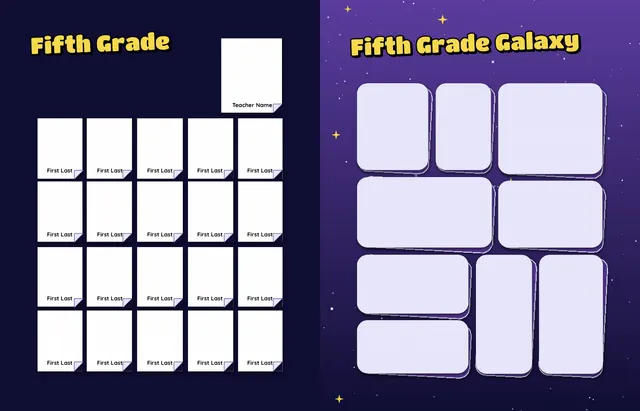 Cosmic Classroom template, pages 22 and 23