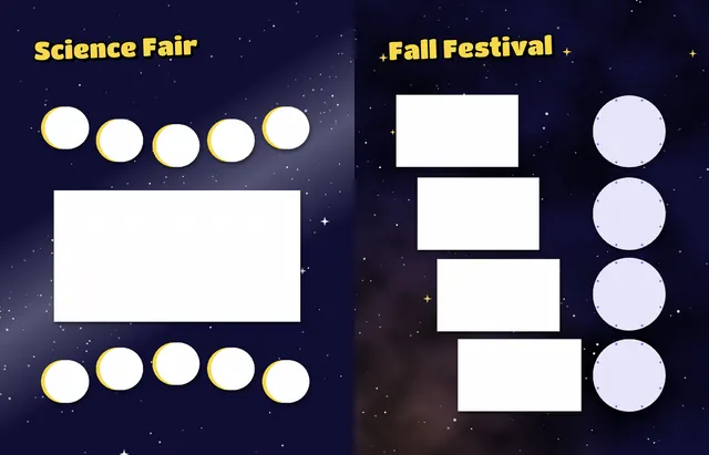 Cosmic Classroom template, pages 28 and 29