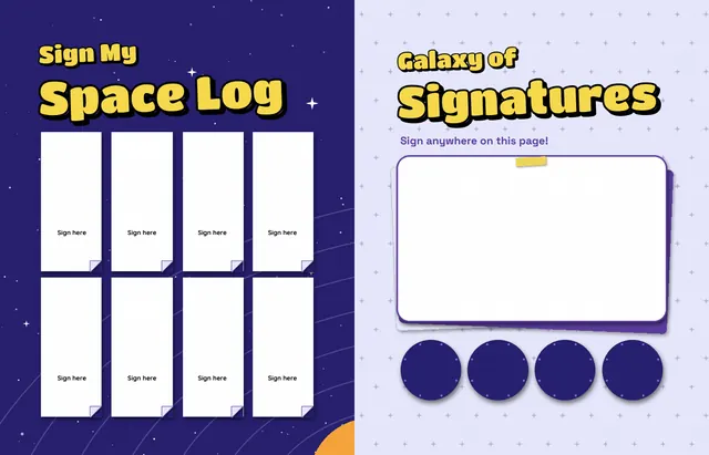 Cosmic Classroom template, pages 48 and 49
