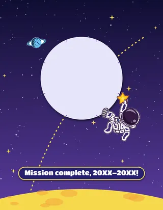 Cosmic Classroom template, back cover