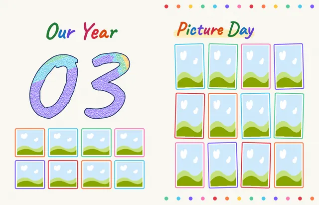 Crayon Box template, pages 24 and 25