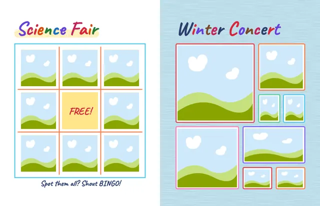 Crayon Box template, pages 28 and 29